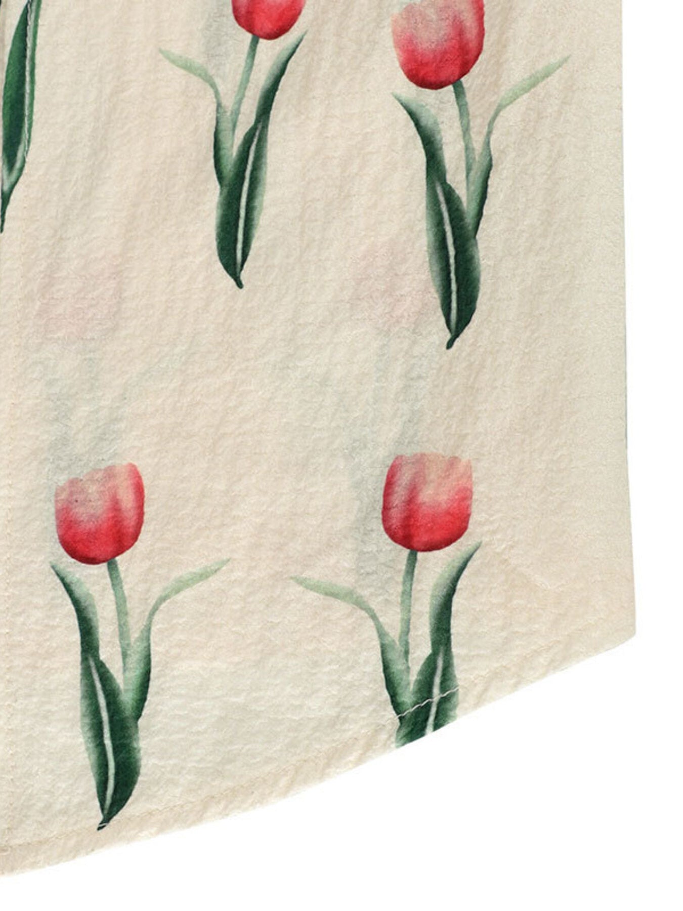 Tulip Print Twist Front Slit Cami Dress