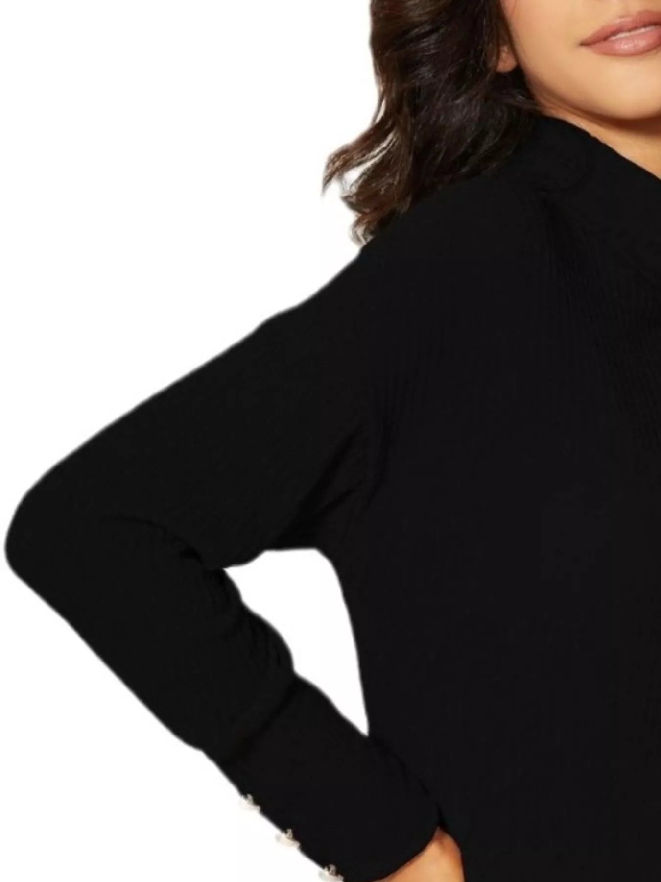 Ribbed Knit Turtleneck Sweater