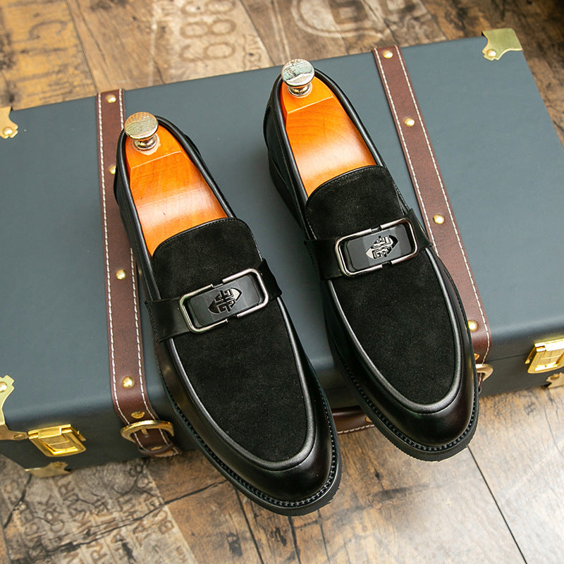 Mens Leather Shoes Plus-Size Slip-On Casual Loafers