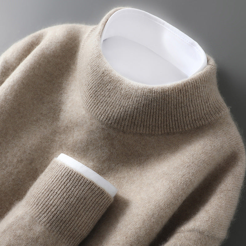 Men's Casual Loose-Fitting Cashmere Base-Layer Sweater