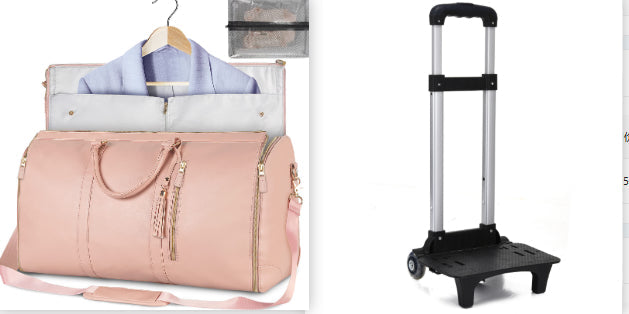 Women's Large Capacity Travel Duffle and Garment Bag Handbag
