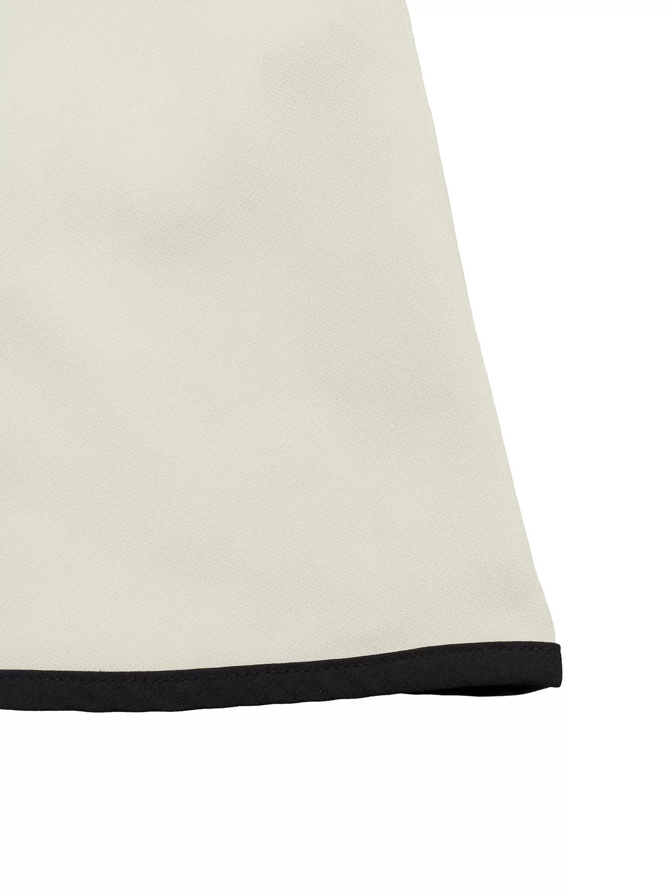 Bowknot Trim A-Line Midi Dress