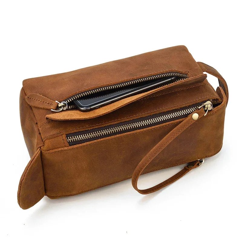 Dado Leather Dopp Kit | Handmade Leather Toiletry Bag - Overture Gifts