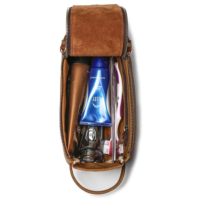 Dado Leather Dopp Kit | Handmade Leather Toiletry Bag - Overture Gifts