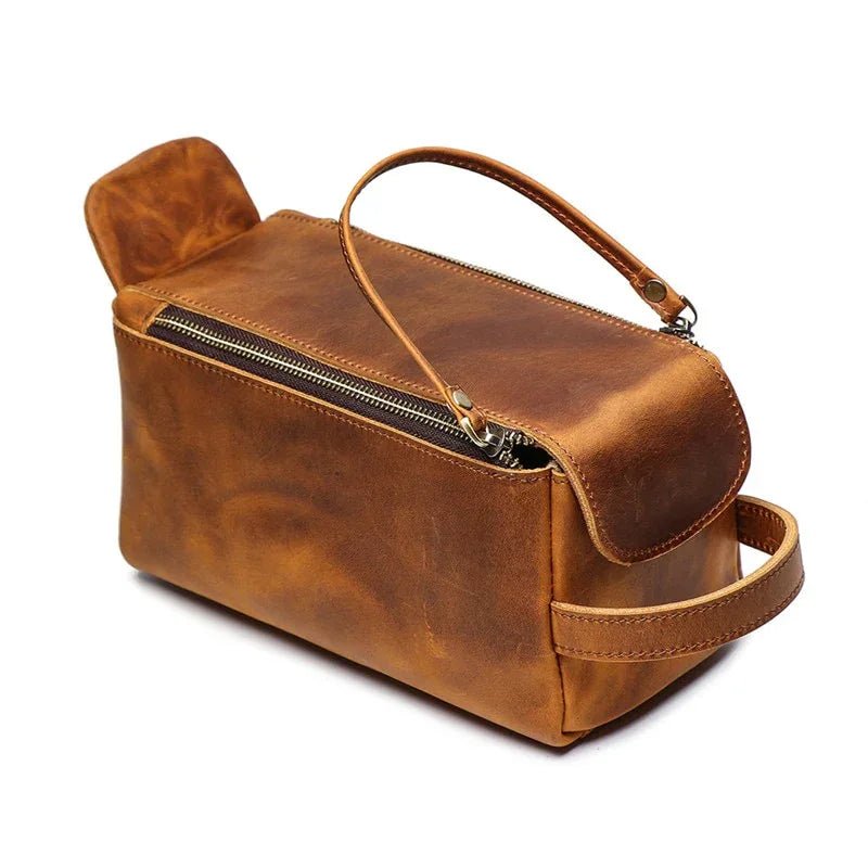 Dado Leather Dopp Kit | Handmade Leather Toiletry Bag - Overture Gifts
