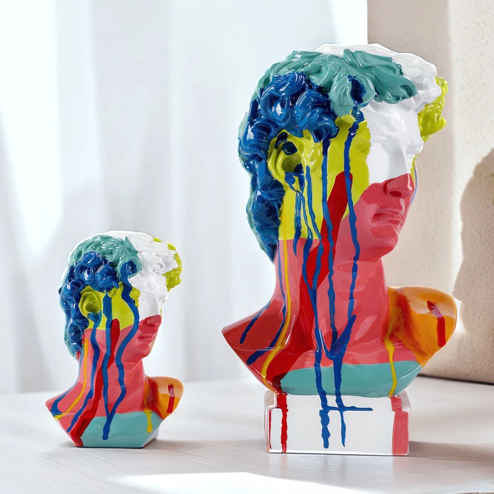 David Head Resin Statues Living Room, Table, Office Decoration European Home Decoration Statues Home Decor Art Bust Sculpture - Overture Gifts