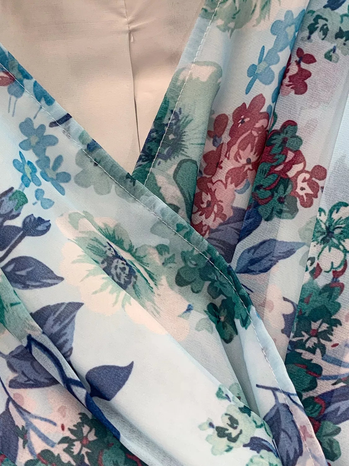 Floral Print Ruffle Hem Mini Dress
