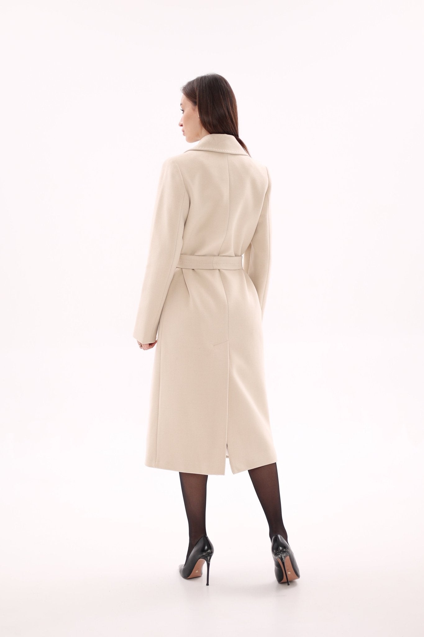 Denise Cashmere Blend Overcoat in Nude - Overture Gifts