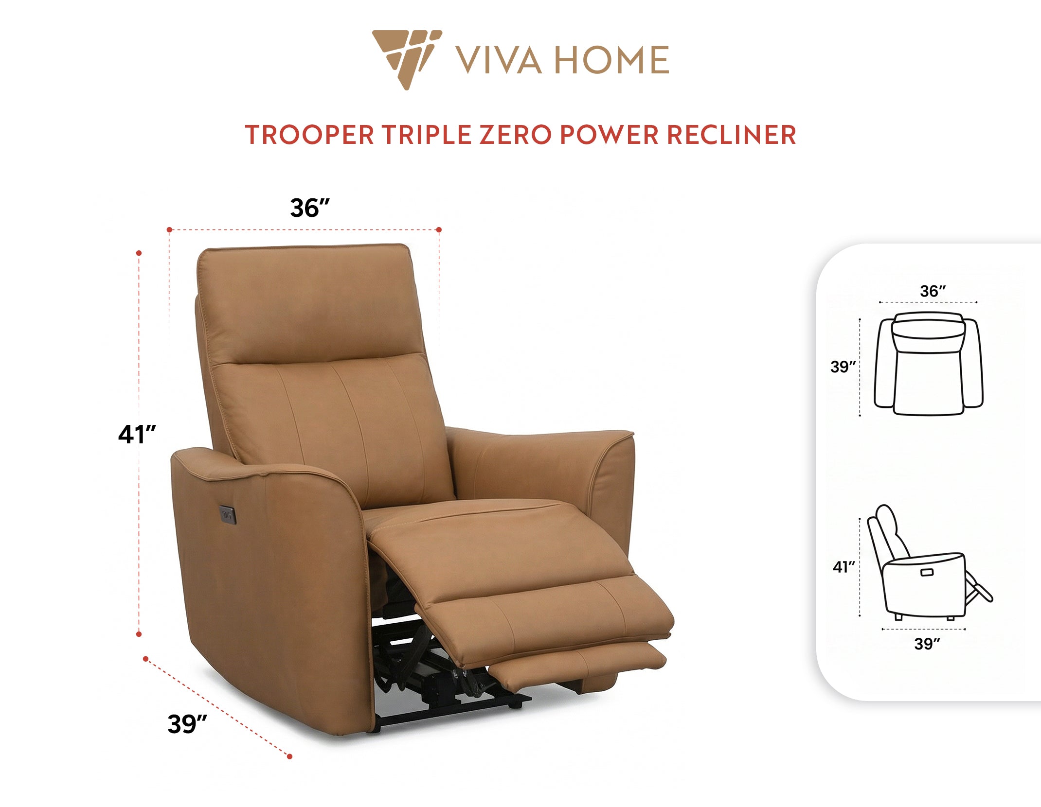 Trooper Triple Zero Power Recliner