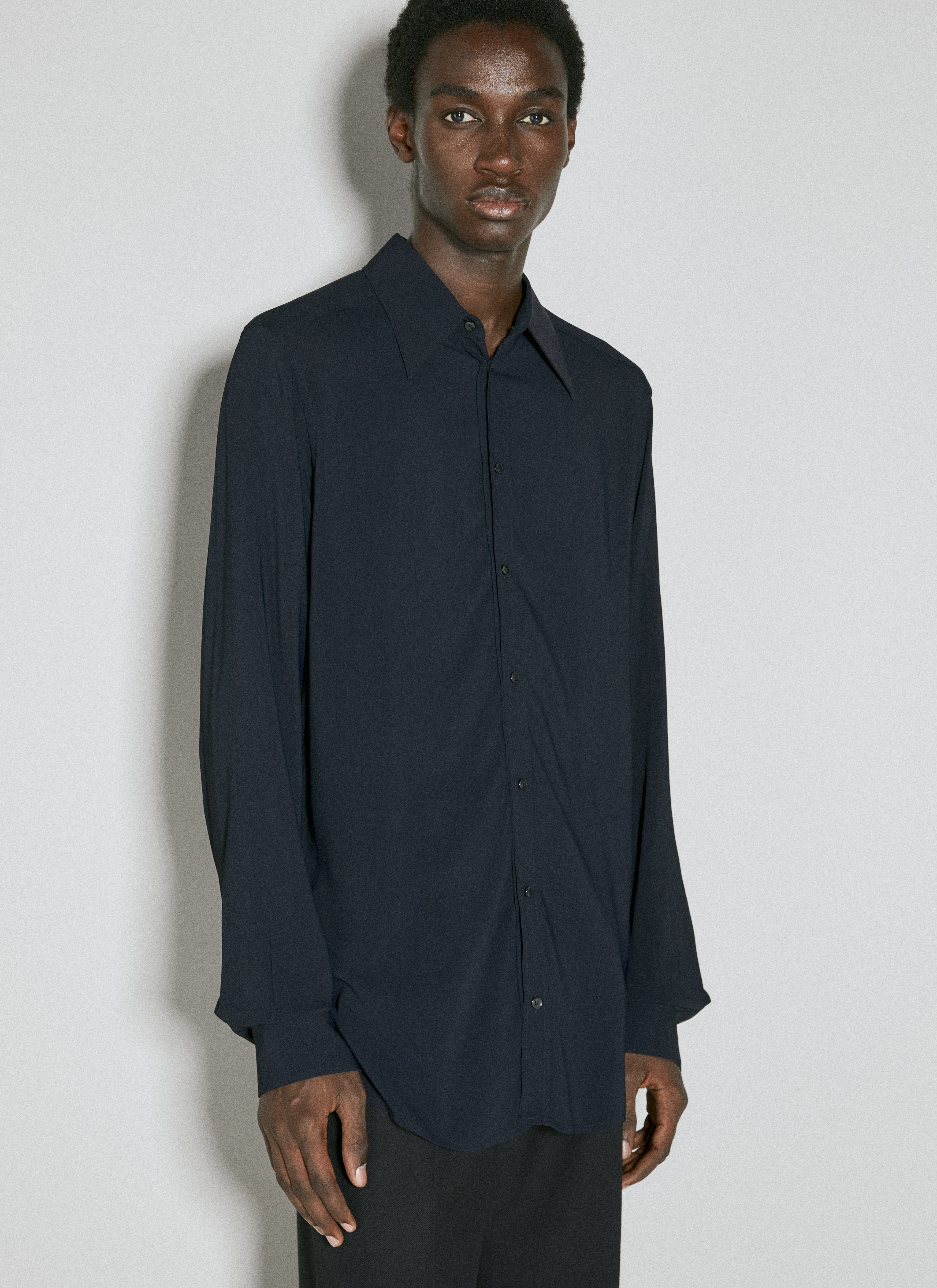 Dolce & Gabbana Men Martini Fit Stretch Charmeuse Shirt