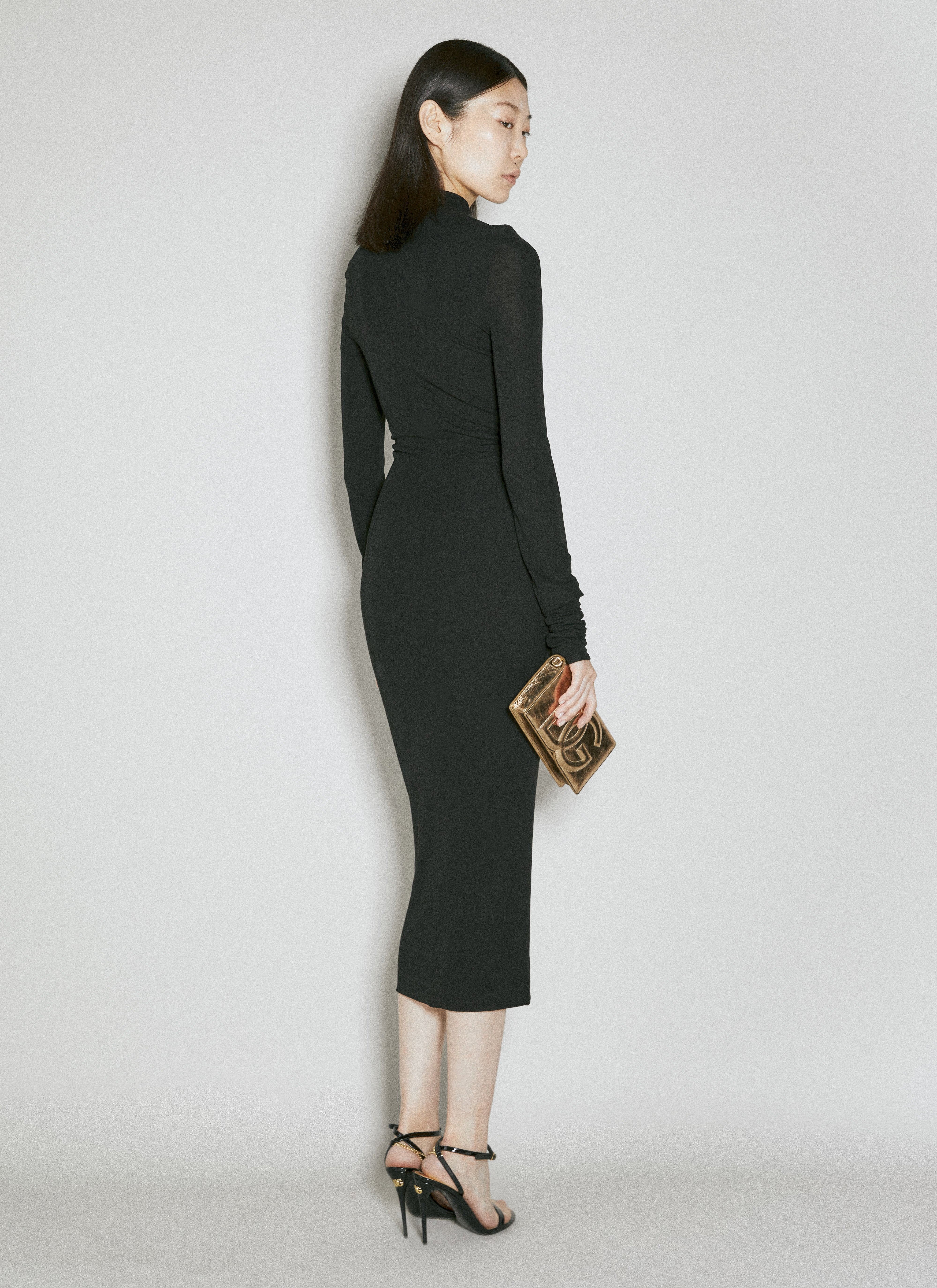 Dolce & Gabbana Women Chantilly Lace Insert Jersey Dress