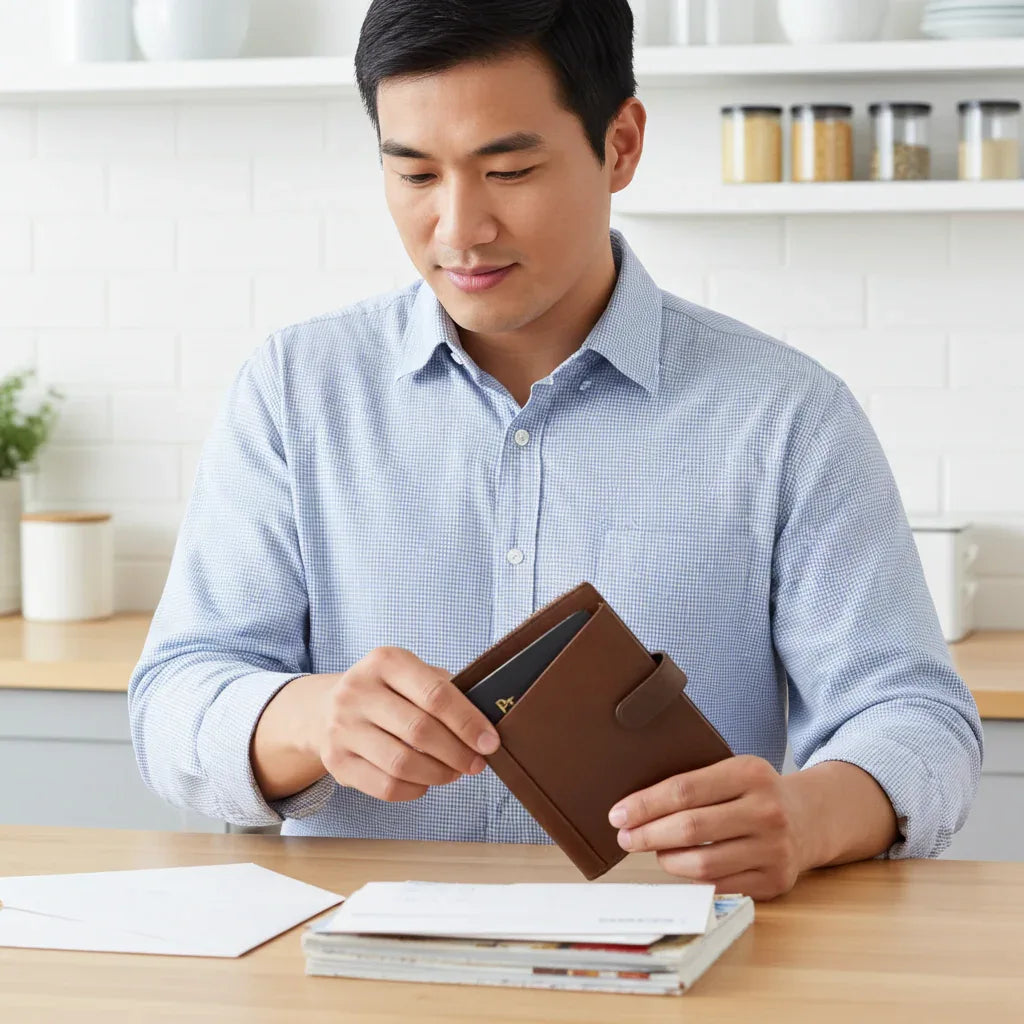 Cambridge Full-Grain Leather Passport Wallet