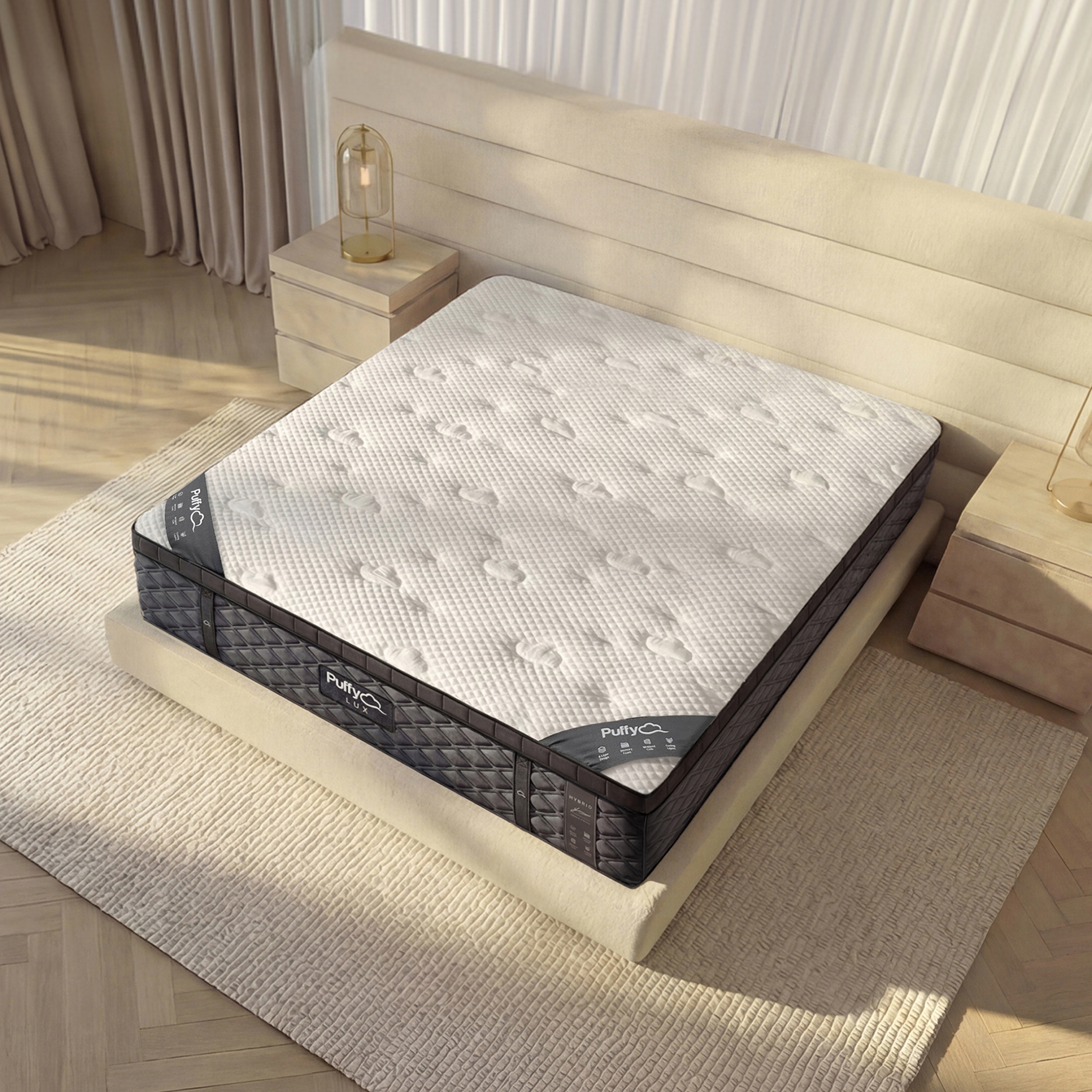 Puffy Lux Hybrid Mattress for Back Pain & Cooling Comfort