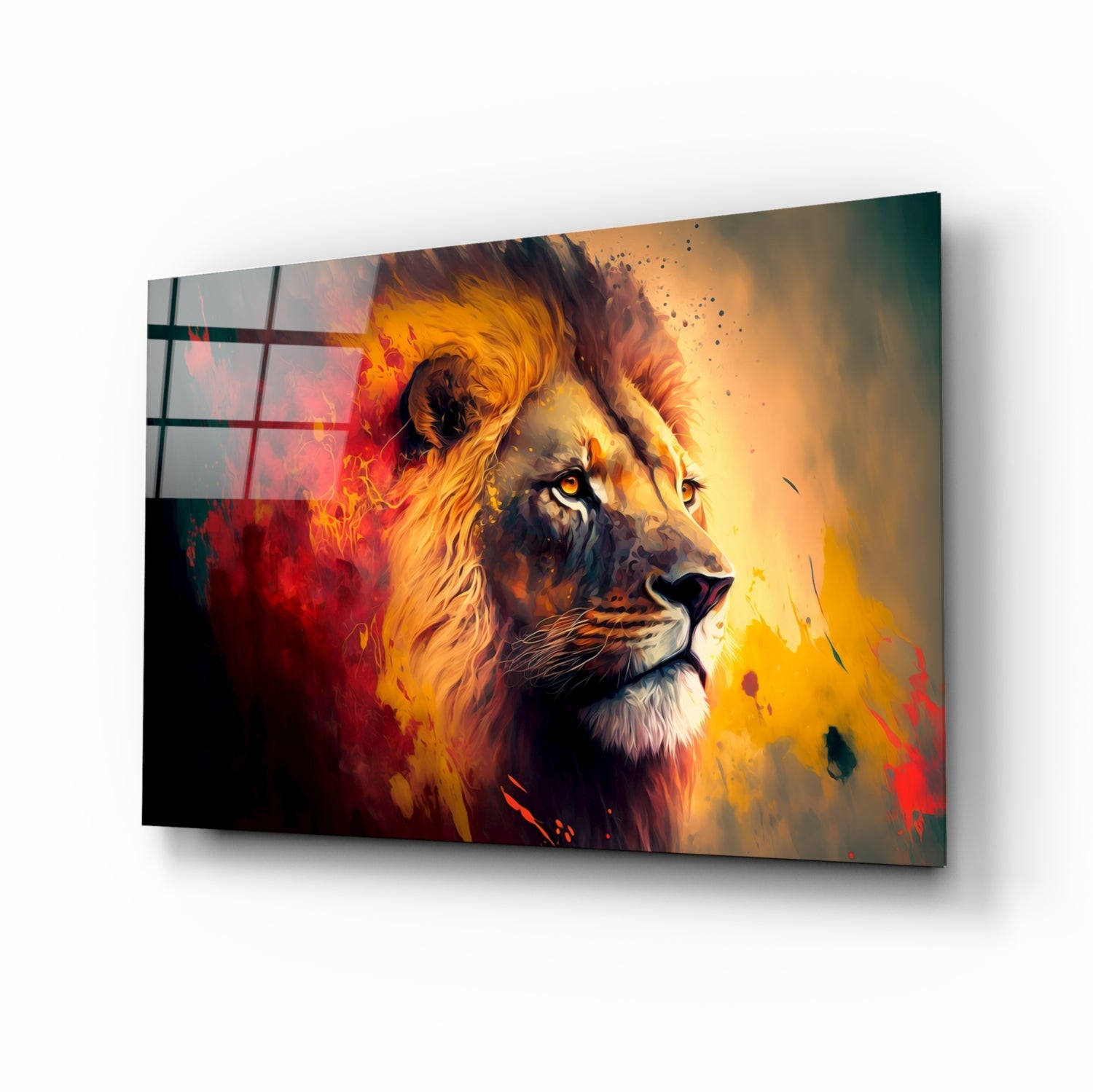 Nobility of the Lion Glass Wall Art || Designer Collection