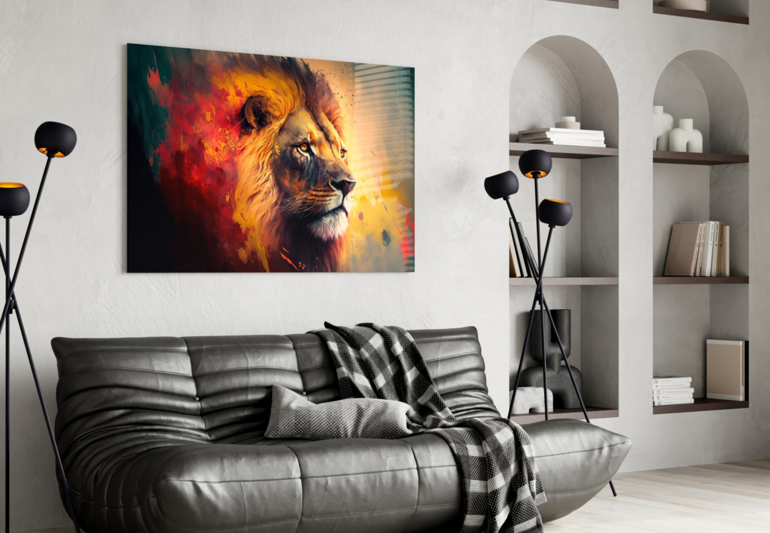 Nobility of the Lion Glass Wall Art || Designer Collection