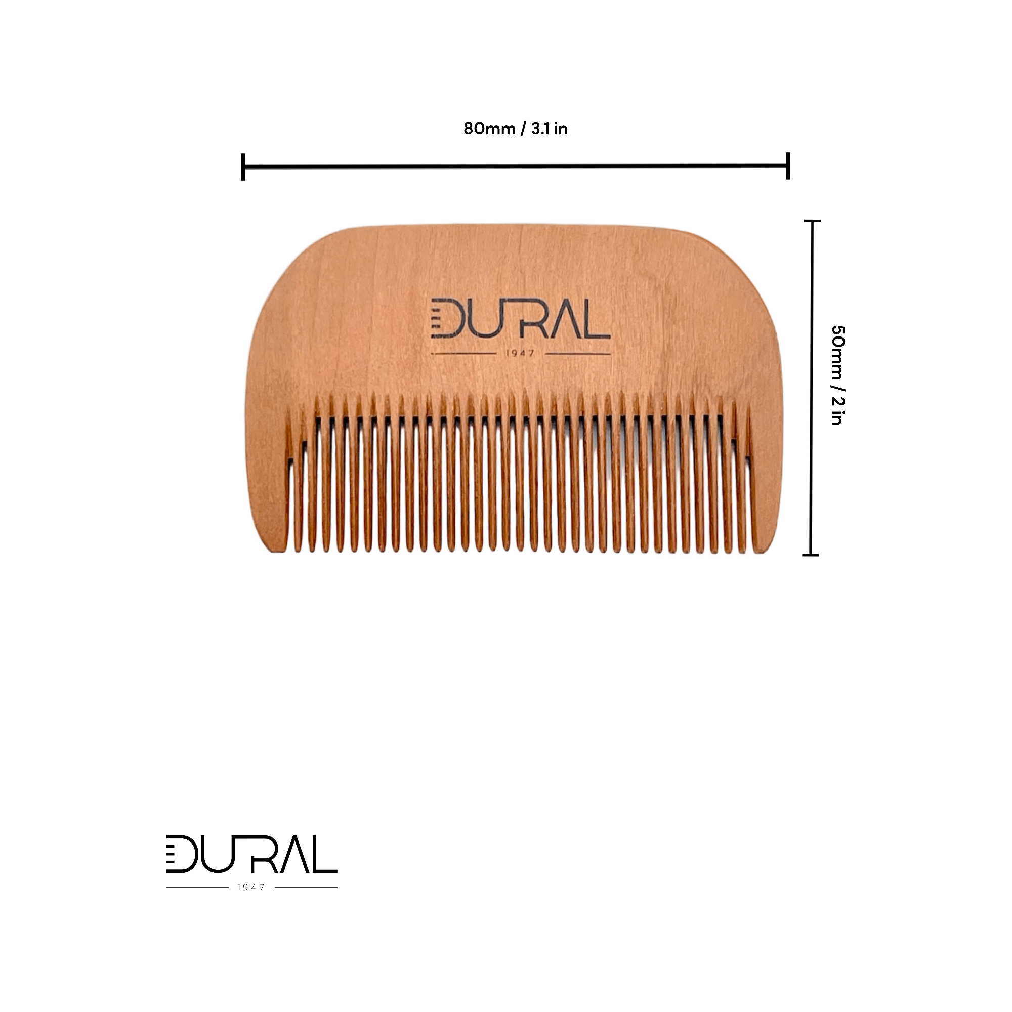 Dural Pear Wood Hand Made Beard Comb - Overture Gifts