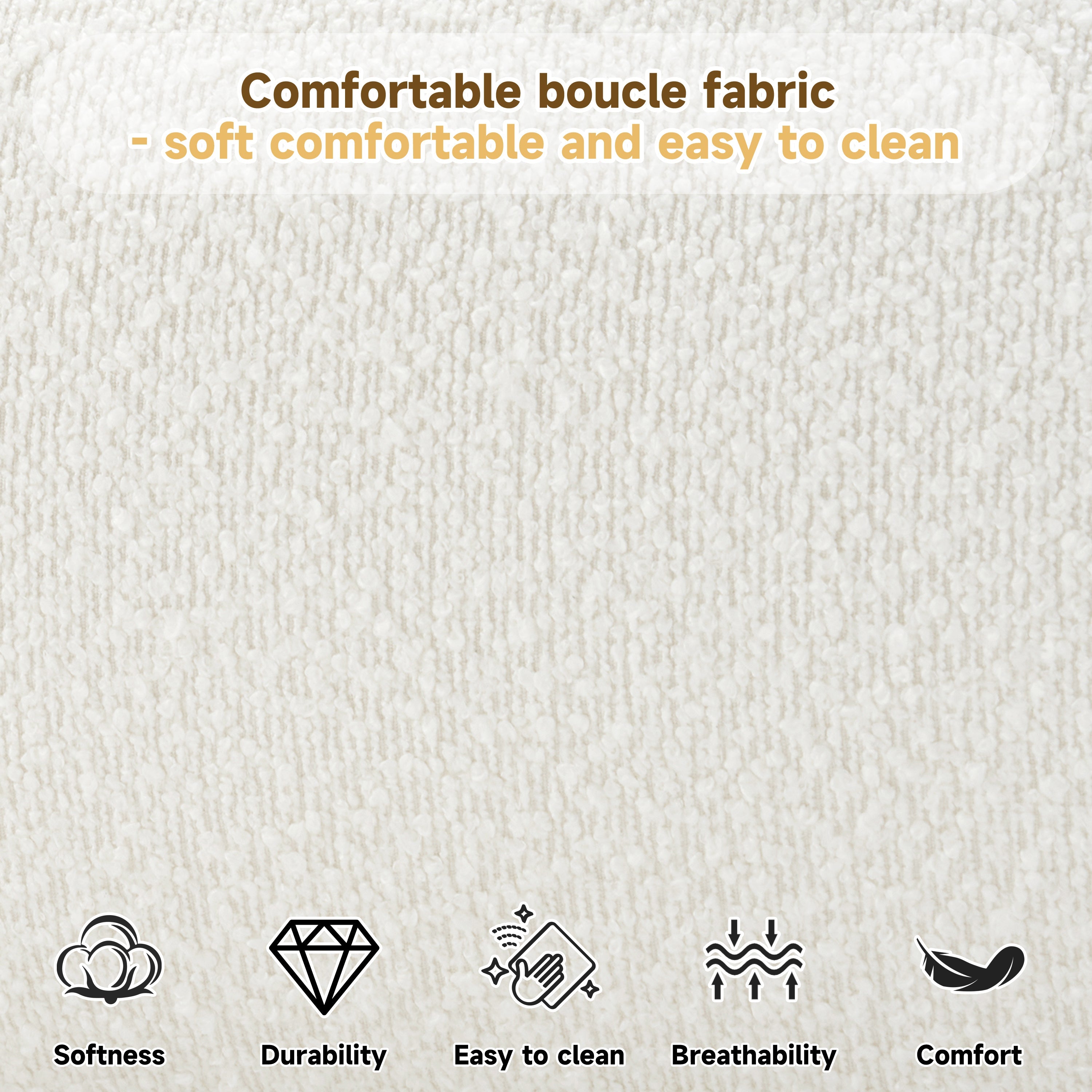 Cream Style Fabric Upholstered King Bed