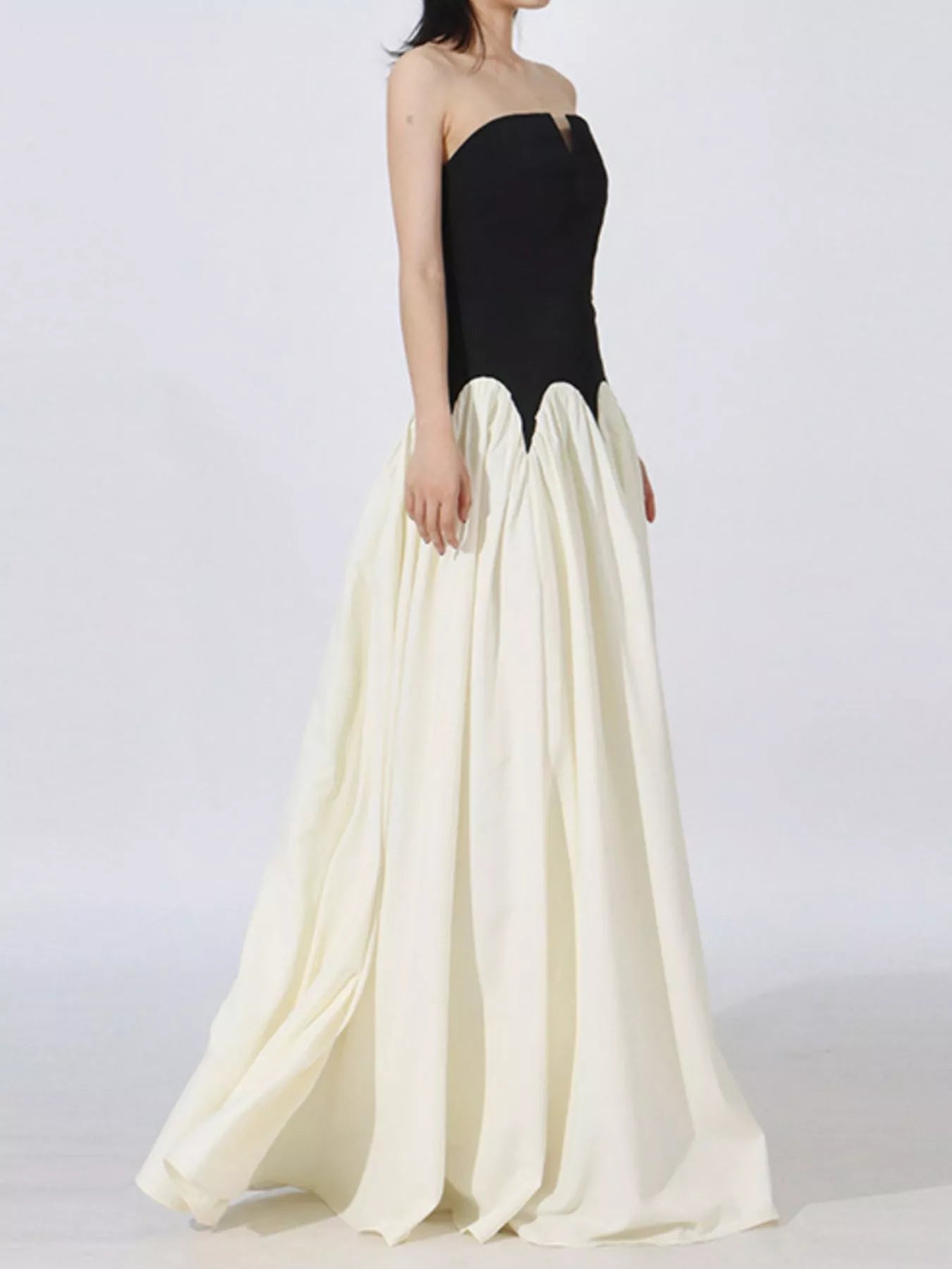 Two Tone Tube Maxi Dress