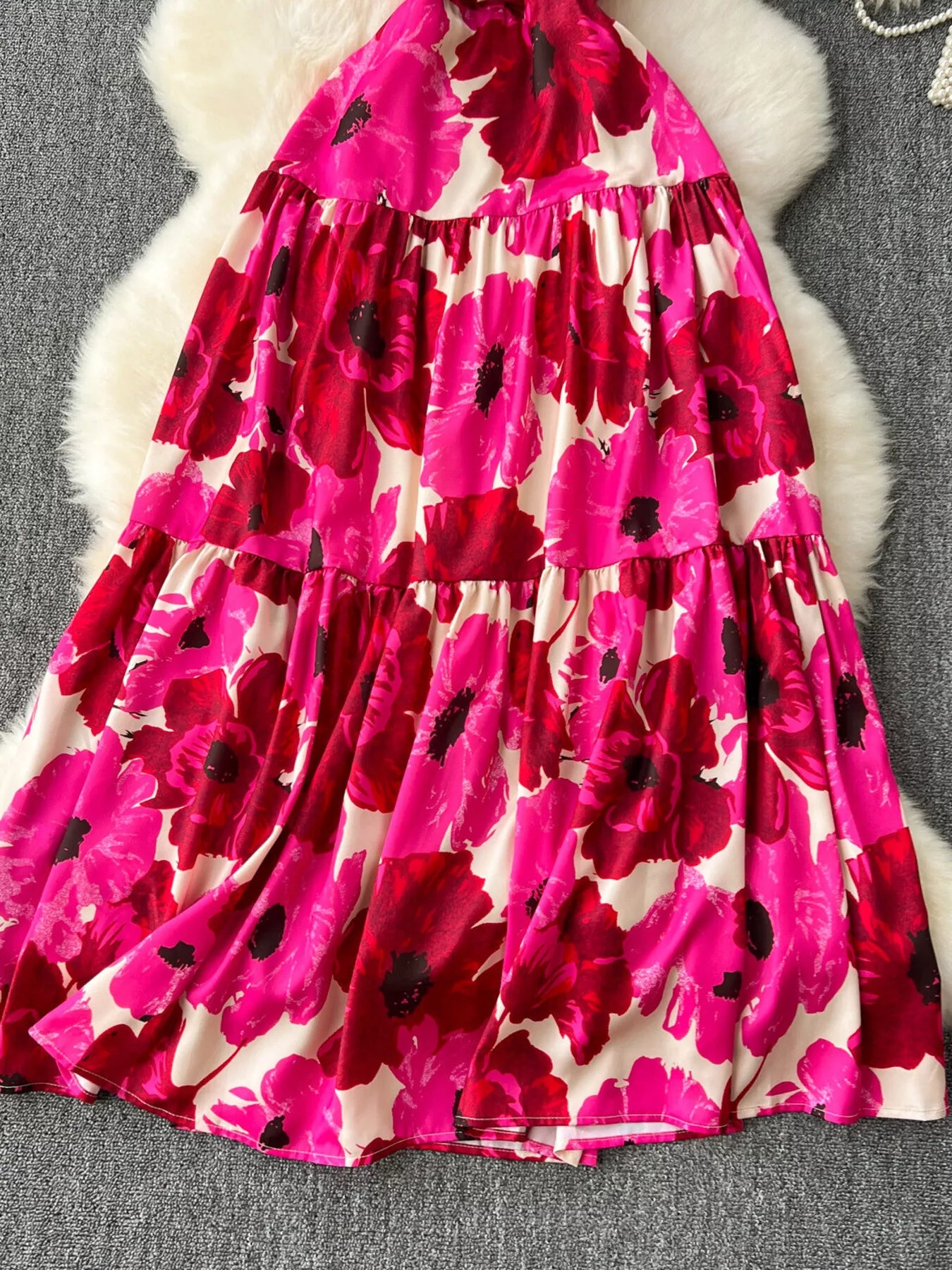 Floral Print Tiered Cami Dress
