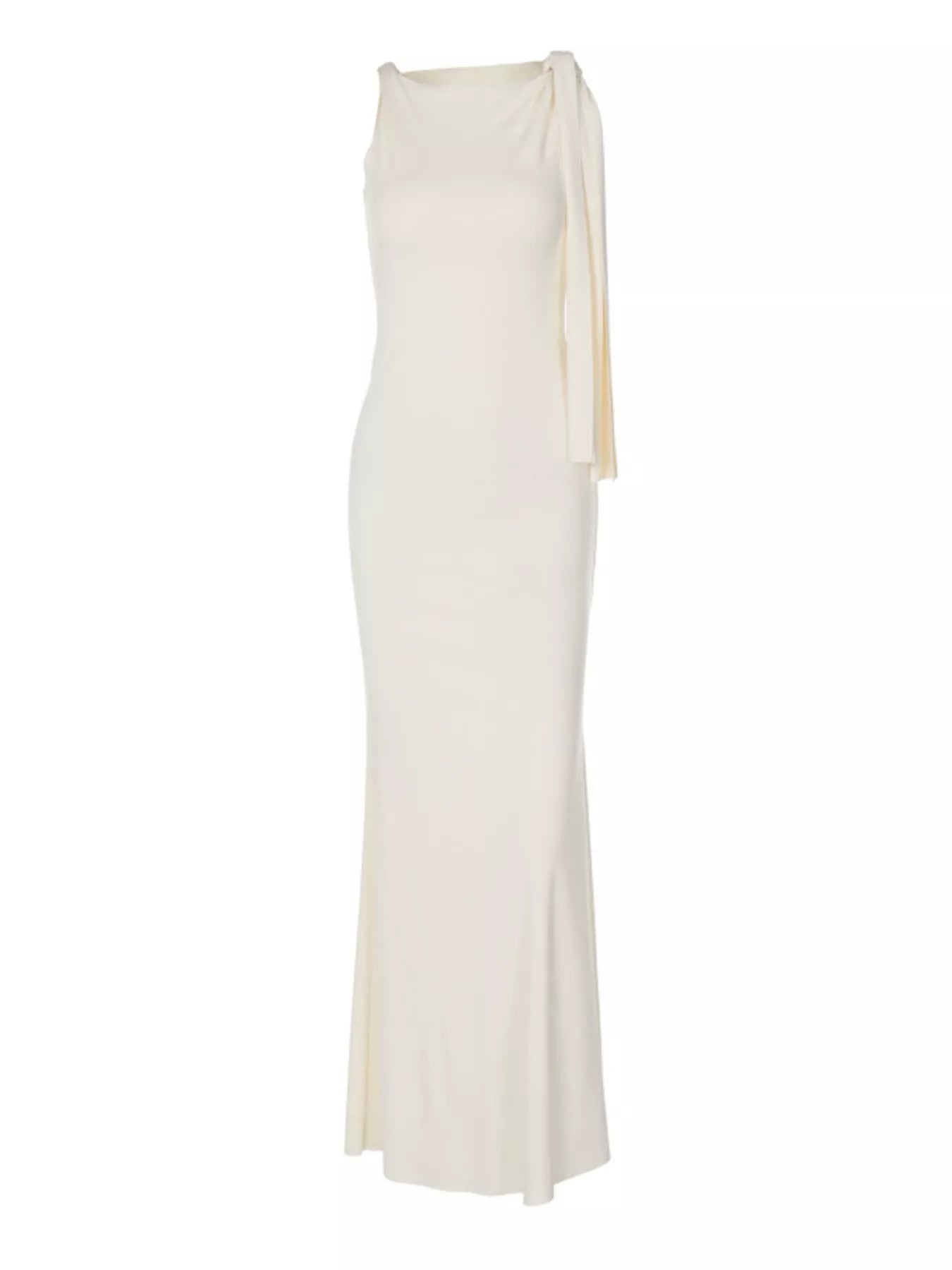Sleeveless Maxi Dress with Draping Detail