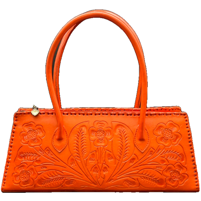 The Abby| Floral Hand-Tooled Leather Clutch & Crossbody