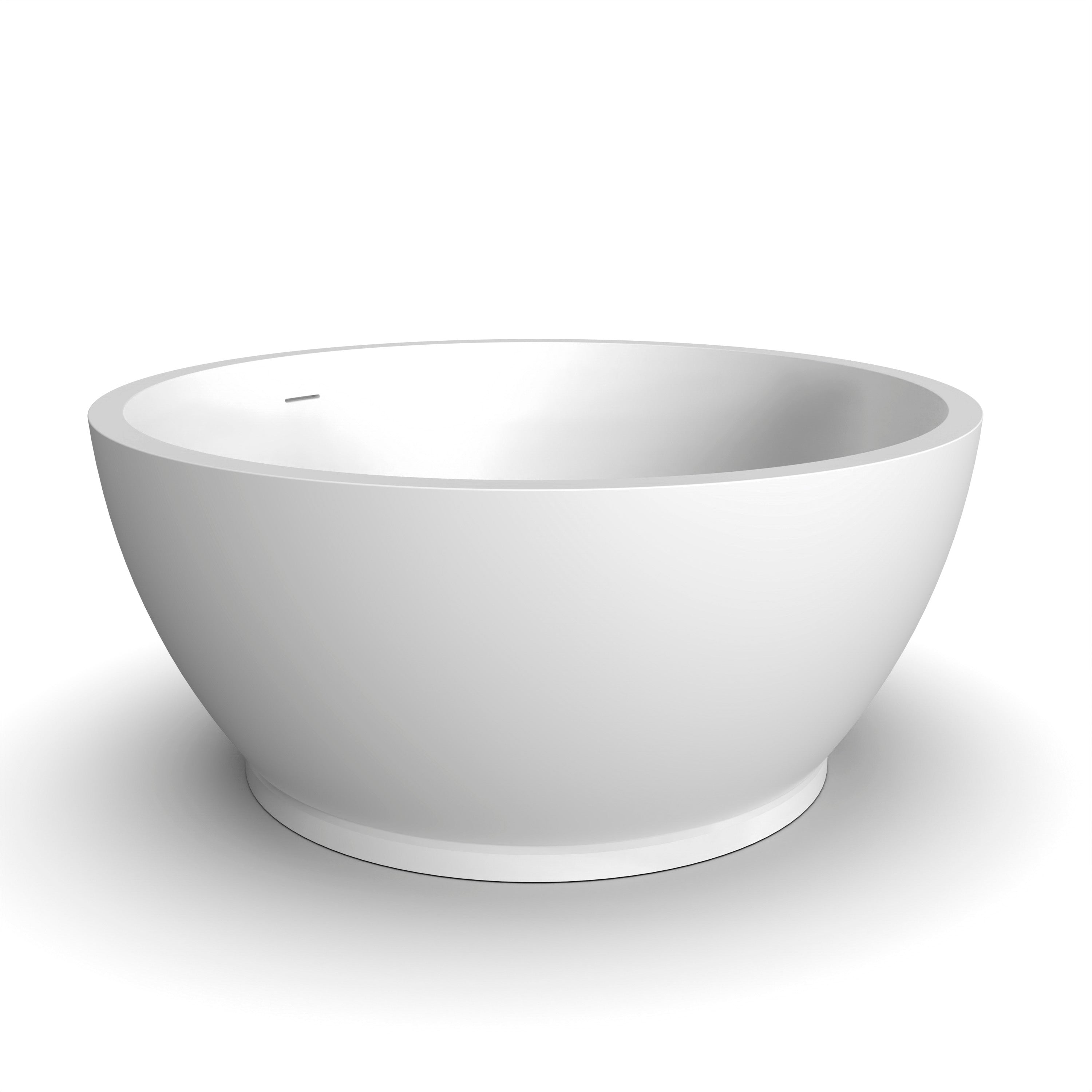 52.7 Inch Round Freestanding Solid Surface Soaking Bathtub