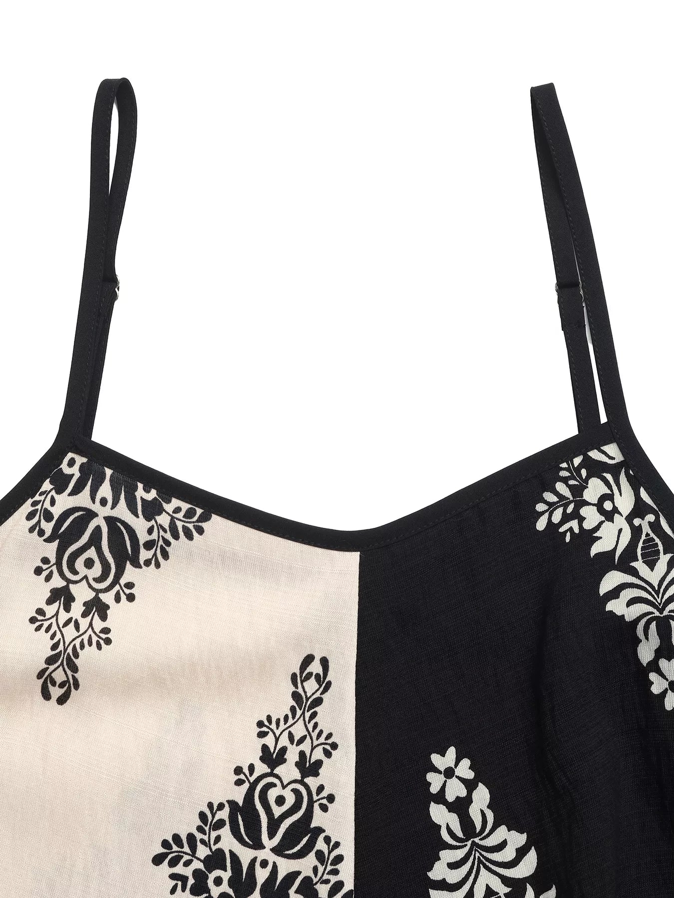 Color Block Floral Print Cami Dress