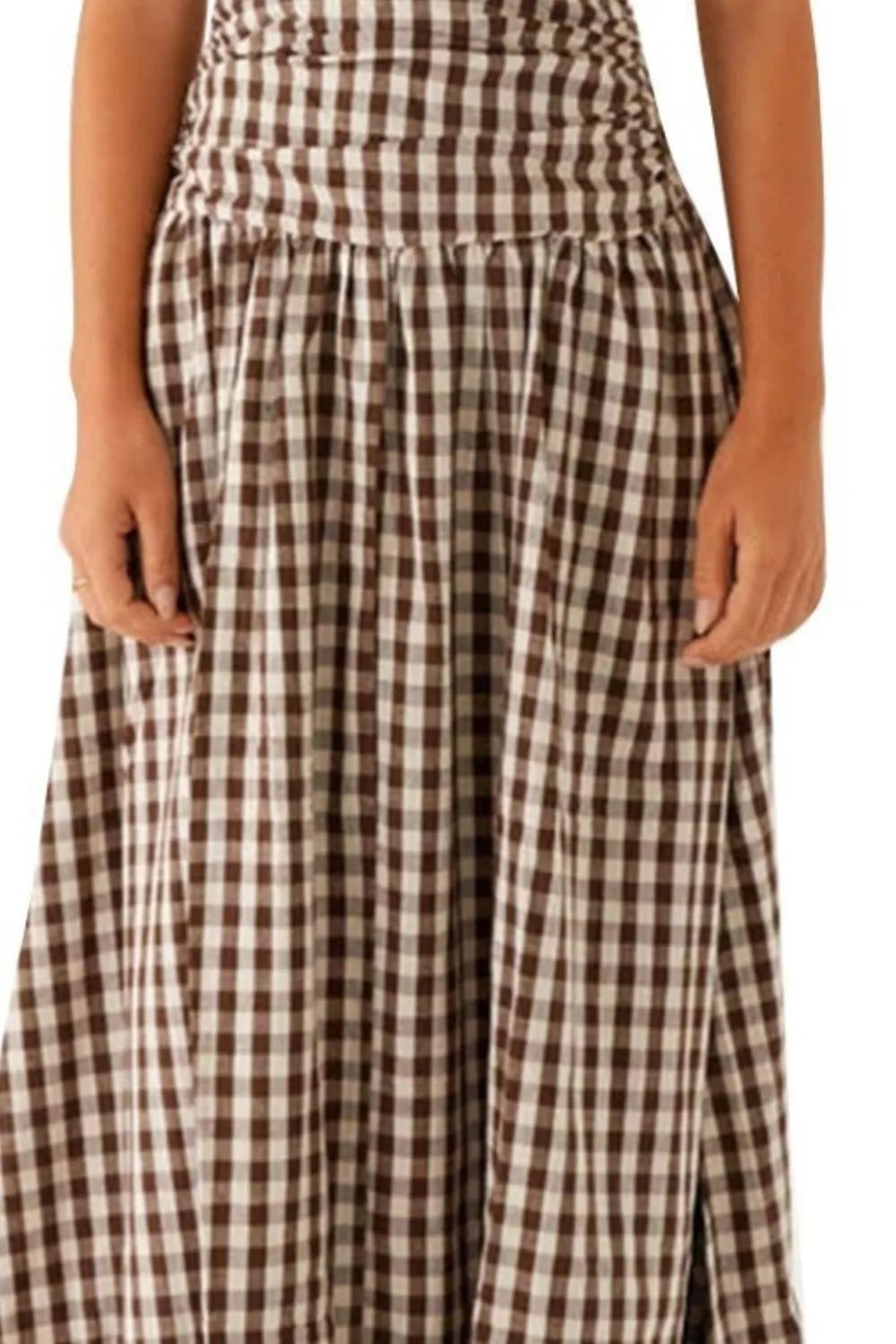 Strapless Ruched Maxi Dress