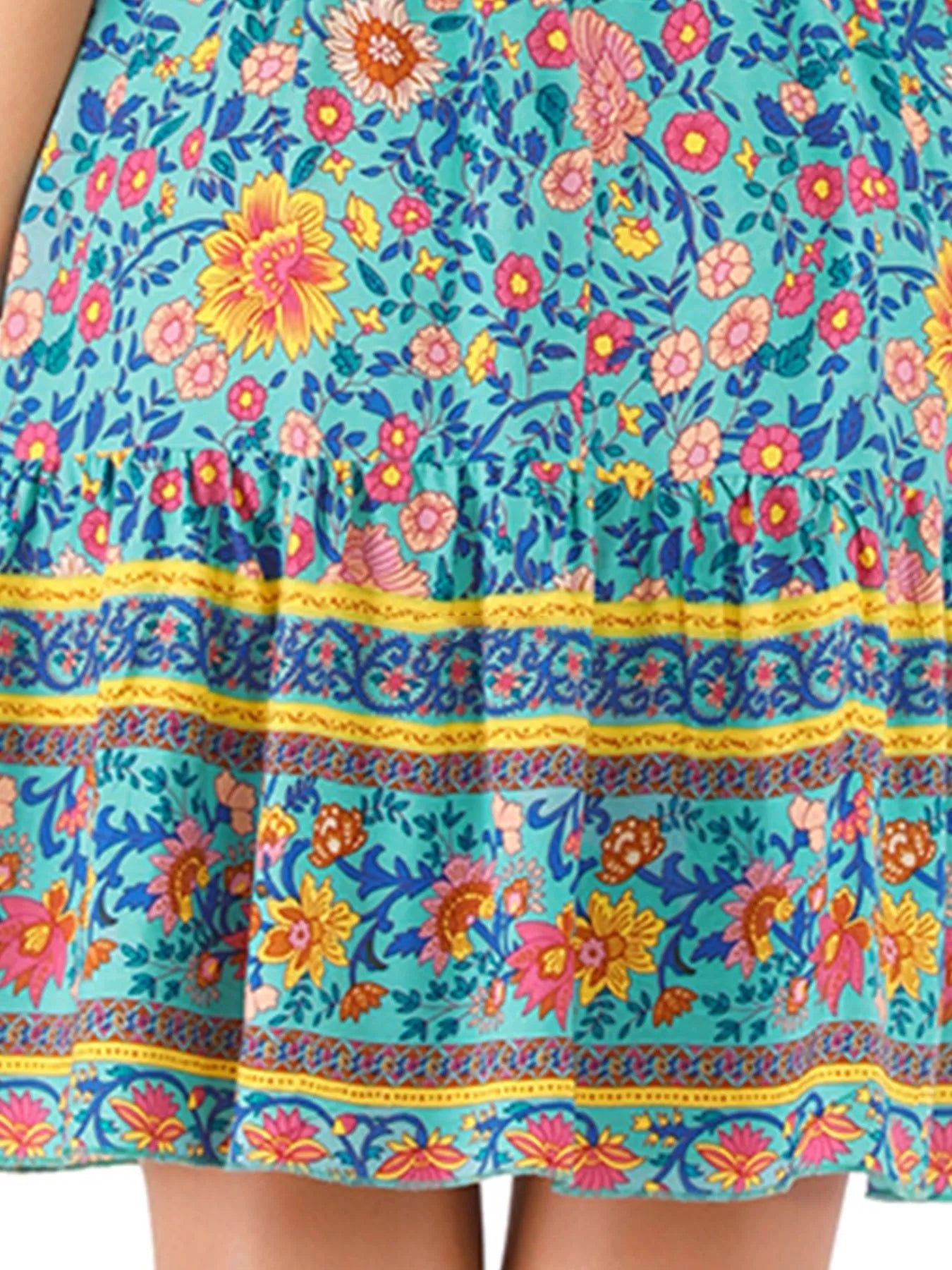 Floral Print Spaghetti Strap Mini Dress