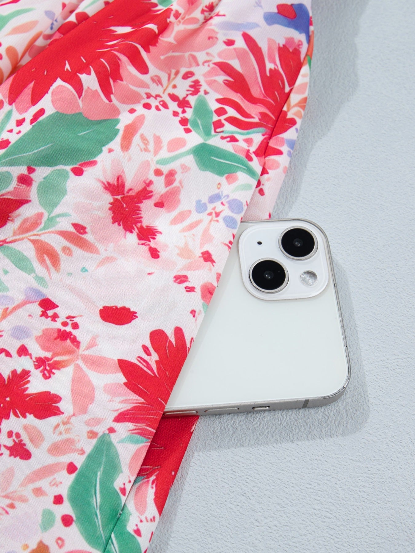 Floral Print Tie-Shoulder Midi Dress