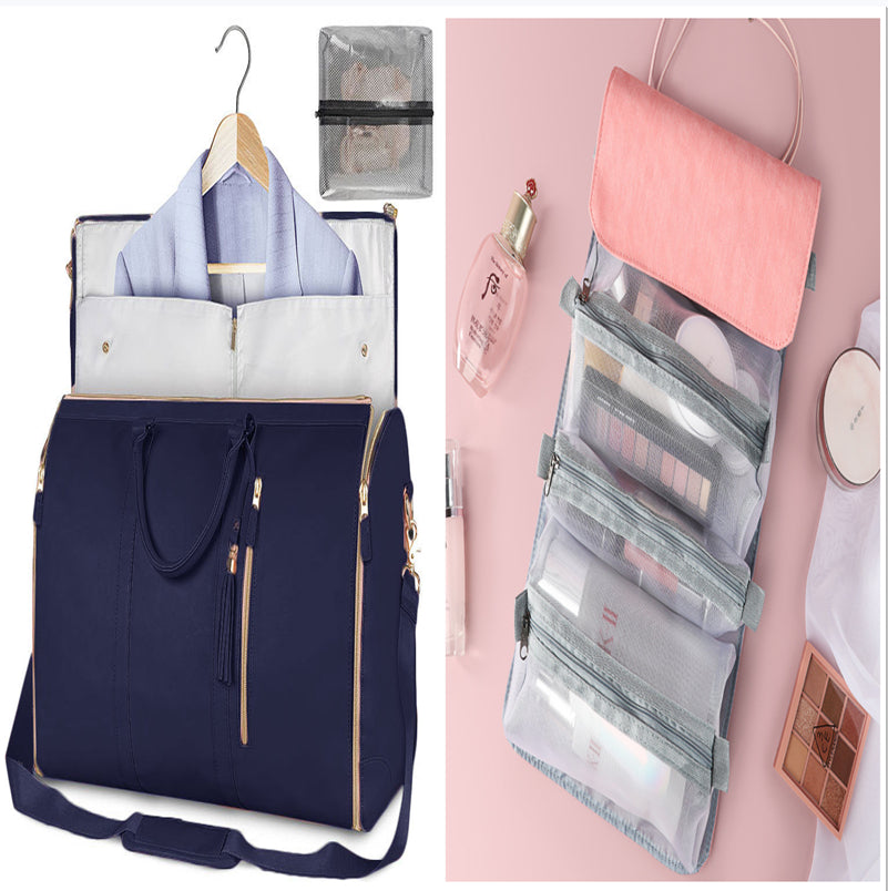 Women's Large Capacity Travel Duffle and Garment Bag Handbag