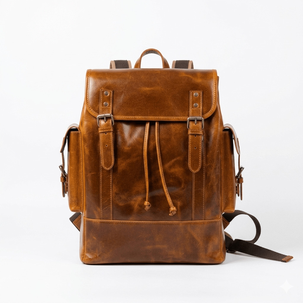 Earthen Leather Laptop Backpack, Luxury Leather - Overture Gifts