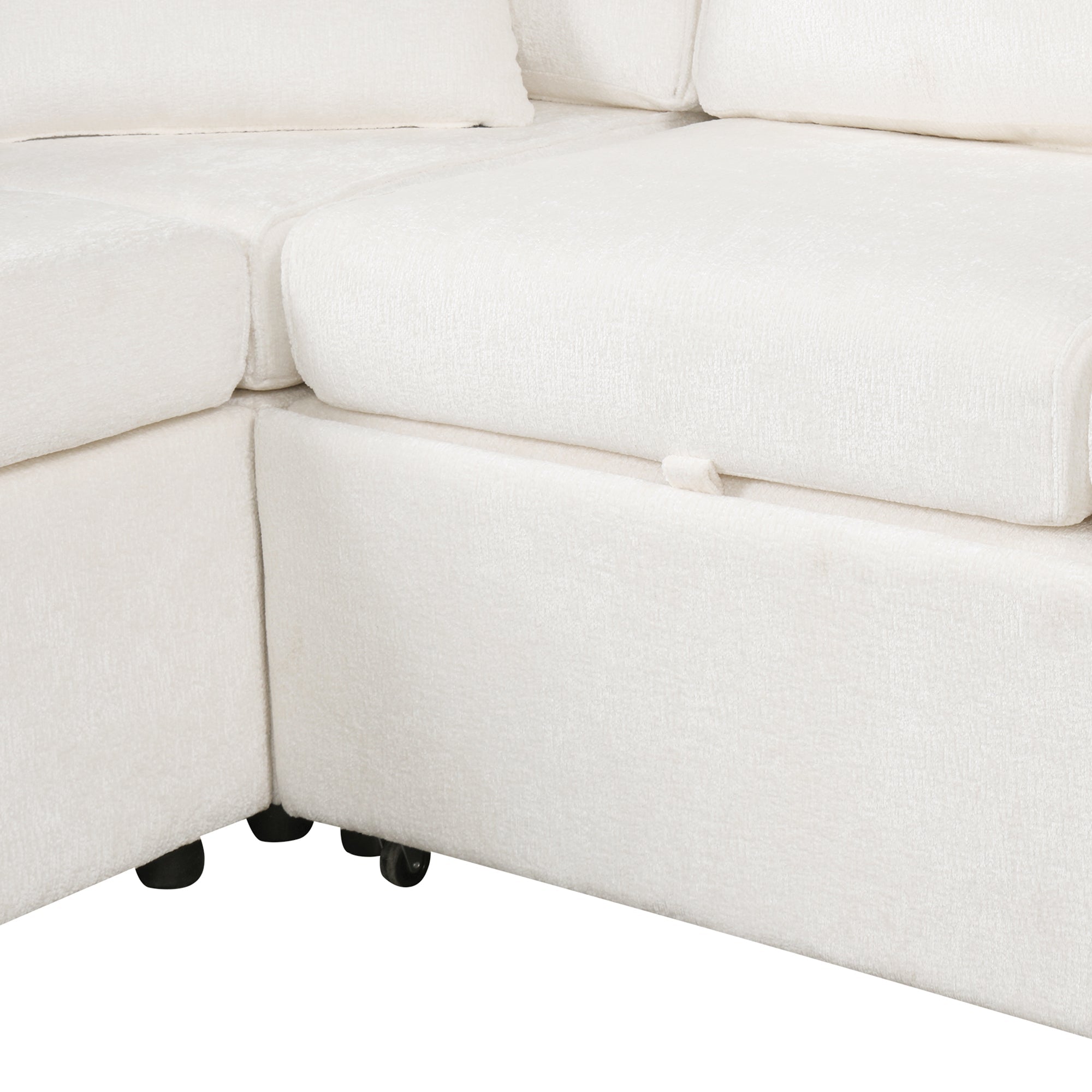 112.2" Sectional Sofa Pull-out Sofa Bed Sleeper