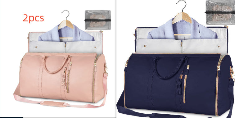 Women's Large Capacity Travel Duffle and Garment Bag Handbag