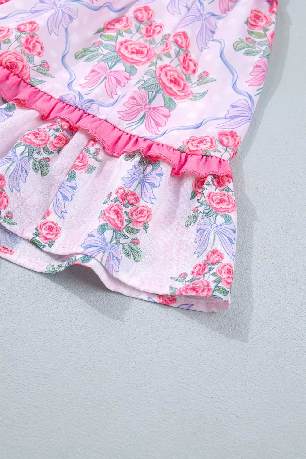 Tiered Ruffles Sleeveless Summer Floral Dress