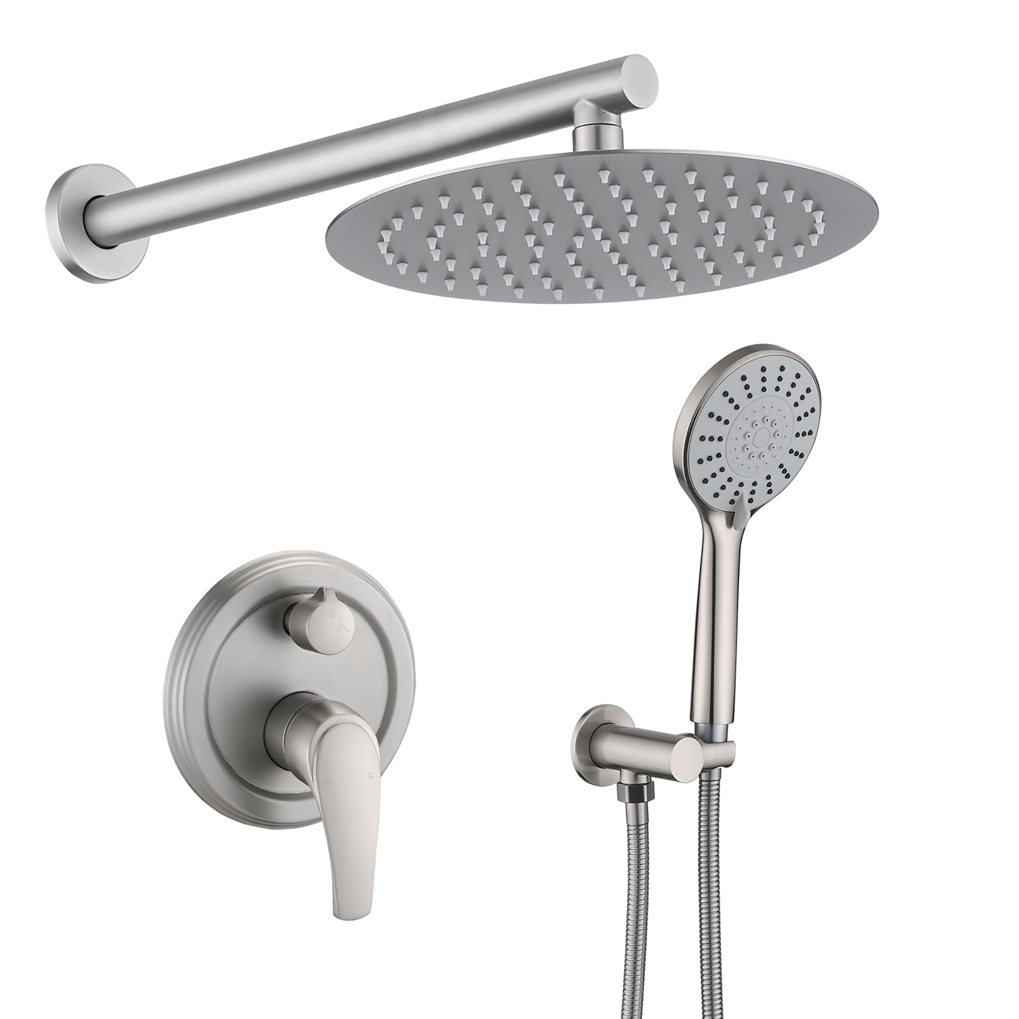 10 Inches Wall Mounted Shower with High Pressure Rain Shower Head