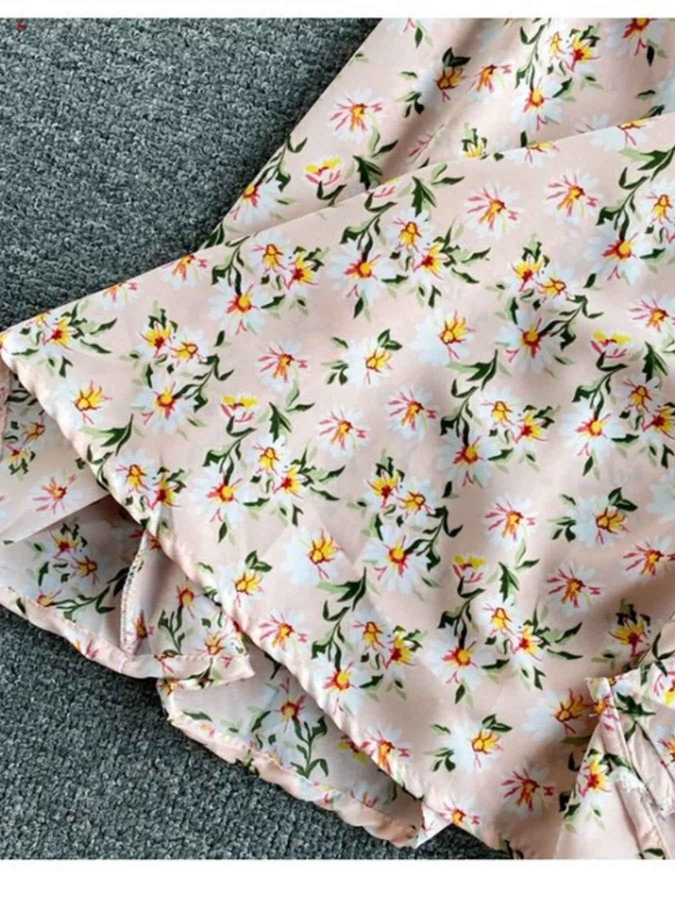 Floral Print V-Neck Midi Dress