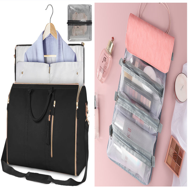 Women's Large Capacity Travel Duffle and Garment Bag Handbag