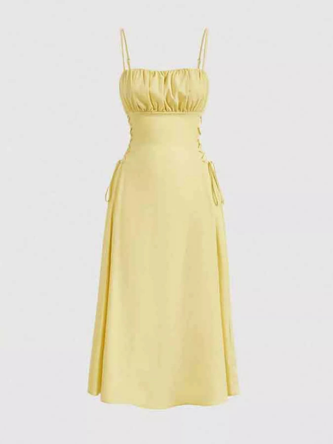 Lace-Up Side A-Line Cami Dress