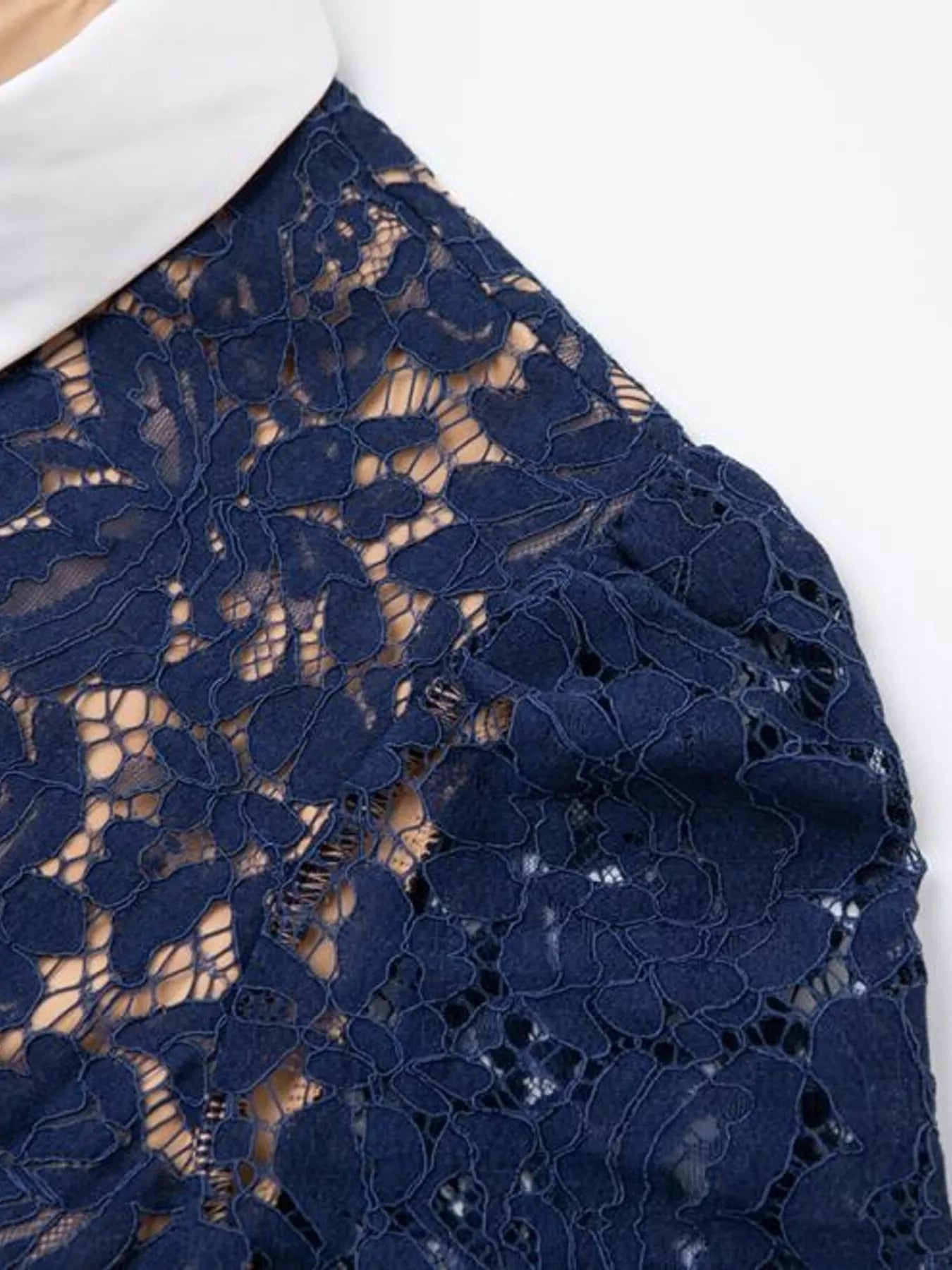 Lace Button-Down Midi Dress