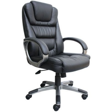 Ergonomic Black Faux Leather Executive Office Chair - Overture Gifts