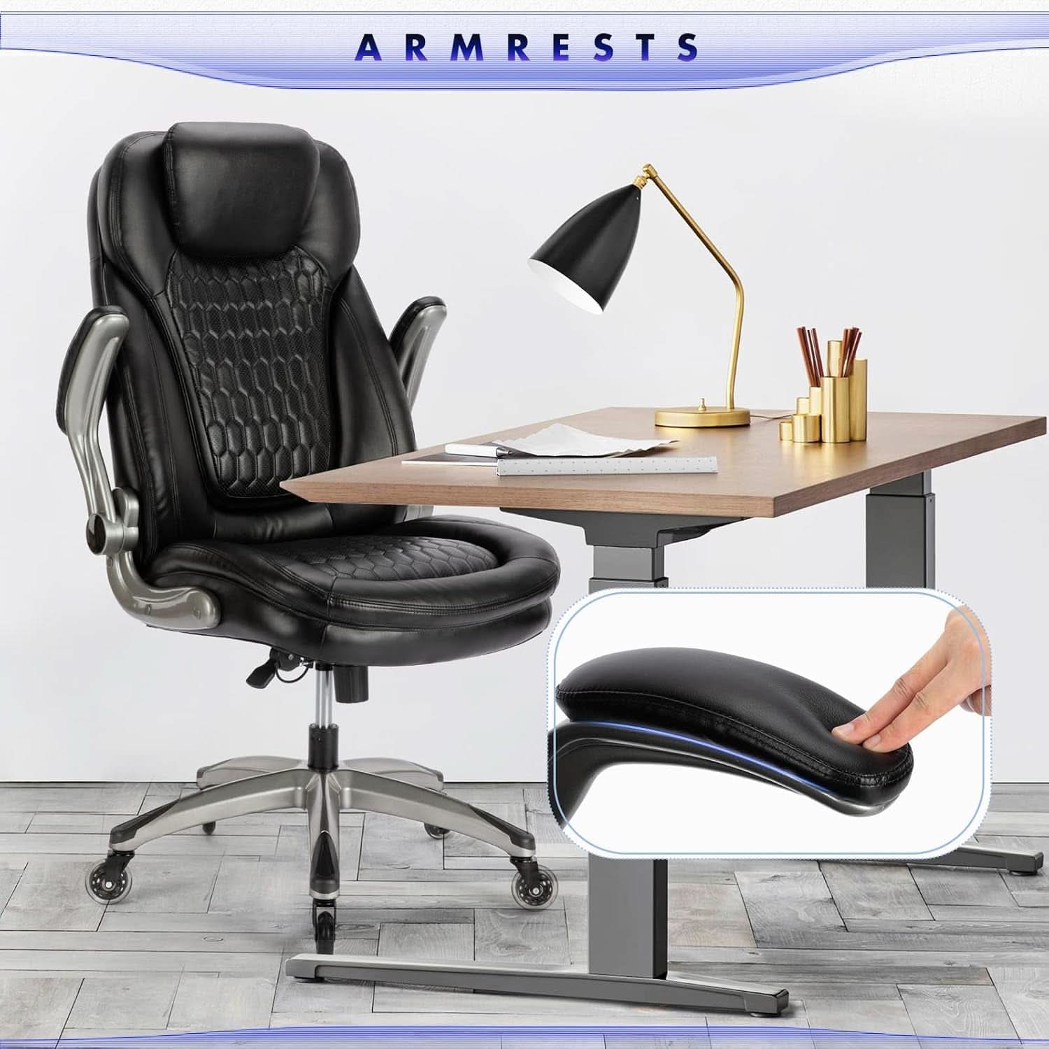 Ergonomic High Back Leather Office Chair For Home Use - Overture Gifts