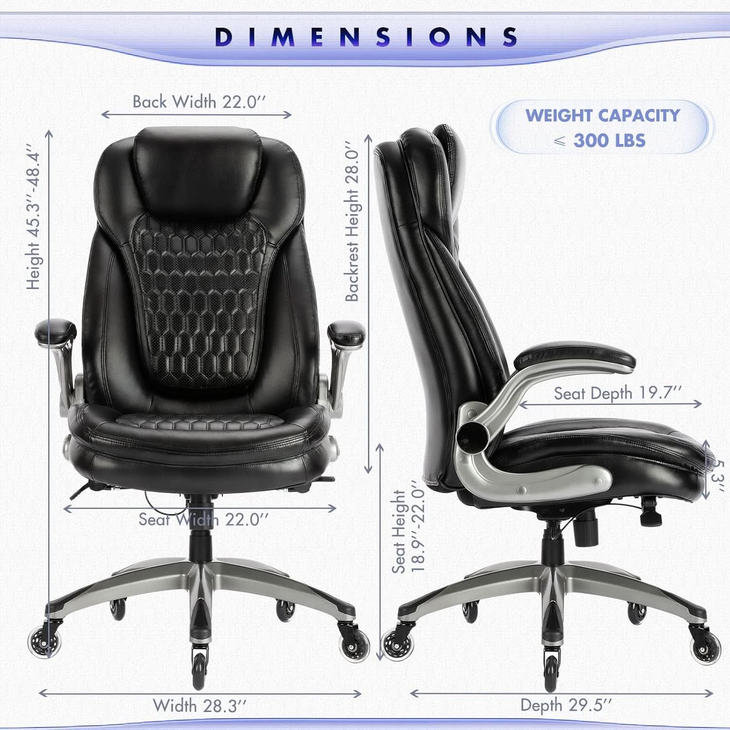 Ergonomic High Back Leather Office Chair For Home Use - Overture Gifts