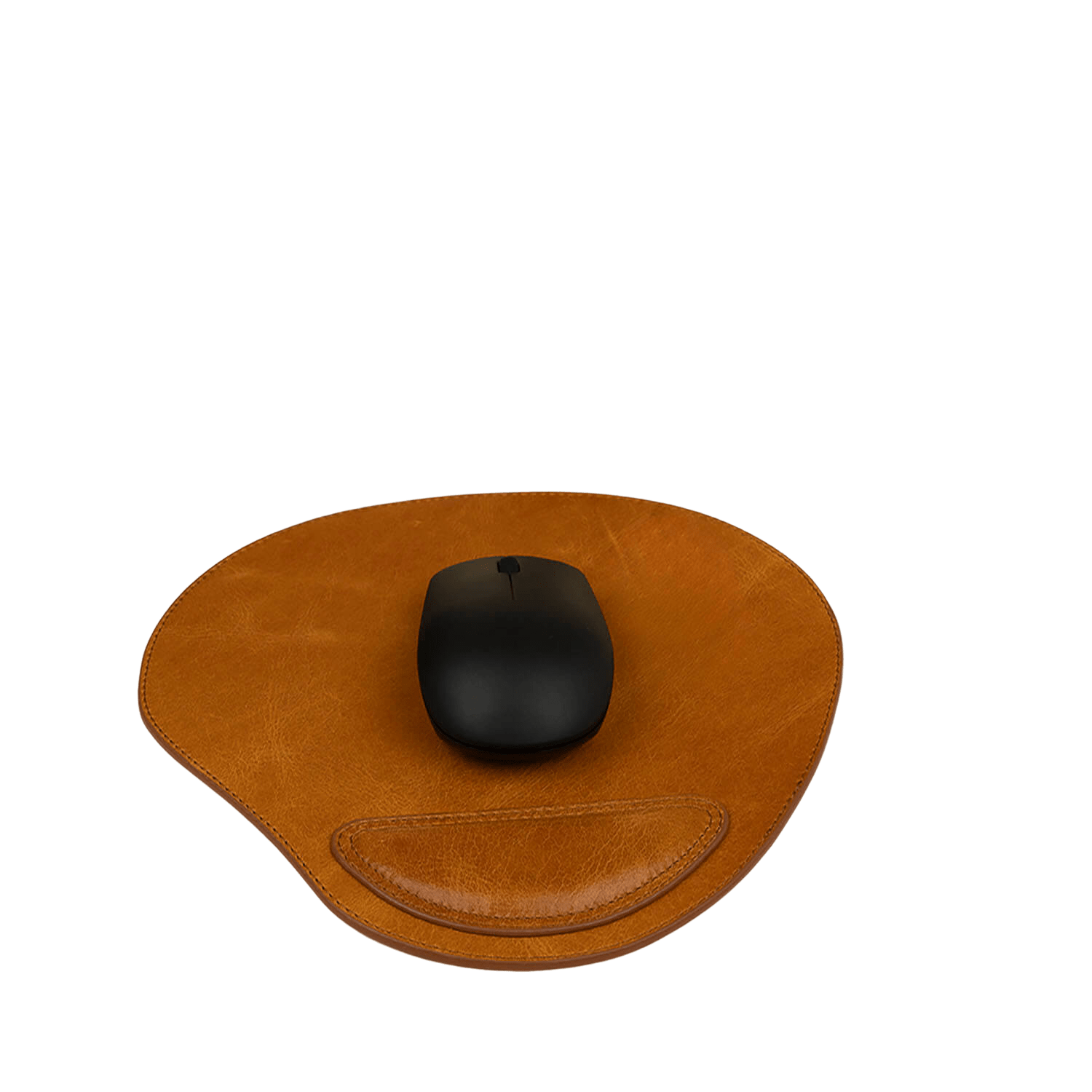 Ergonomic Leather Mouse Pad with Wrist Support - Brown - Portland - Overture Gifts