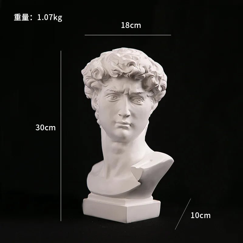 European Home Decoration David Head ResinStatues Statues Home Decor Modern Abstract Art Bust Sculpture Art Sketch Practice - Overture Gifts