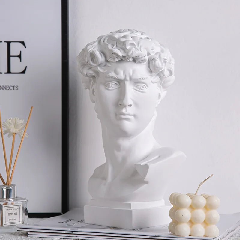 European Home Decoration David Head ResinStatues Statues Home Decor Modern Abstract Art Bust Sculpture Art Sketch Practice - Overture Gifts