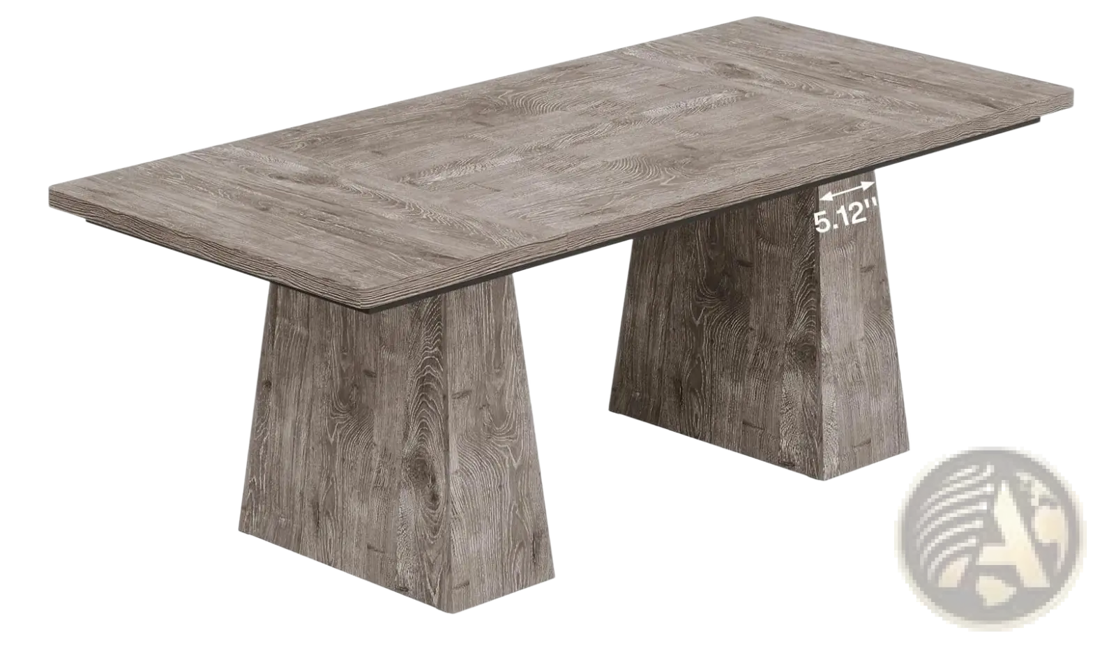 Executive Desk 63 Inch Gray Wood Computer Workstation