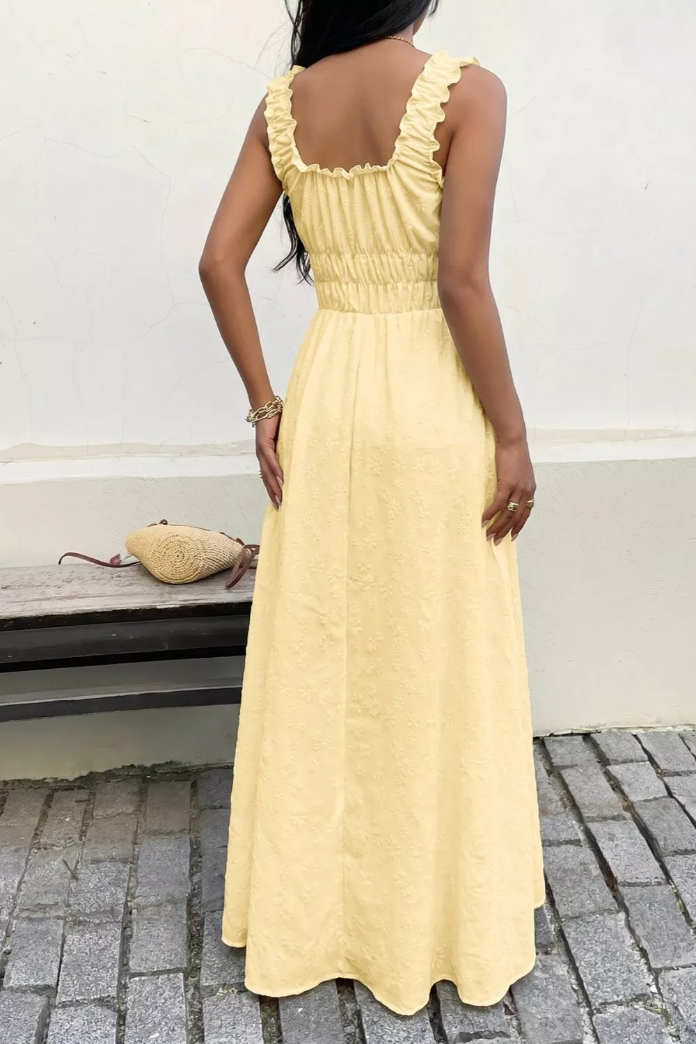 Square Neck Sleeveless Maxi Dress