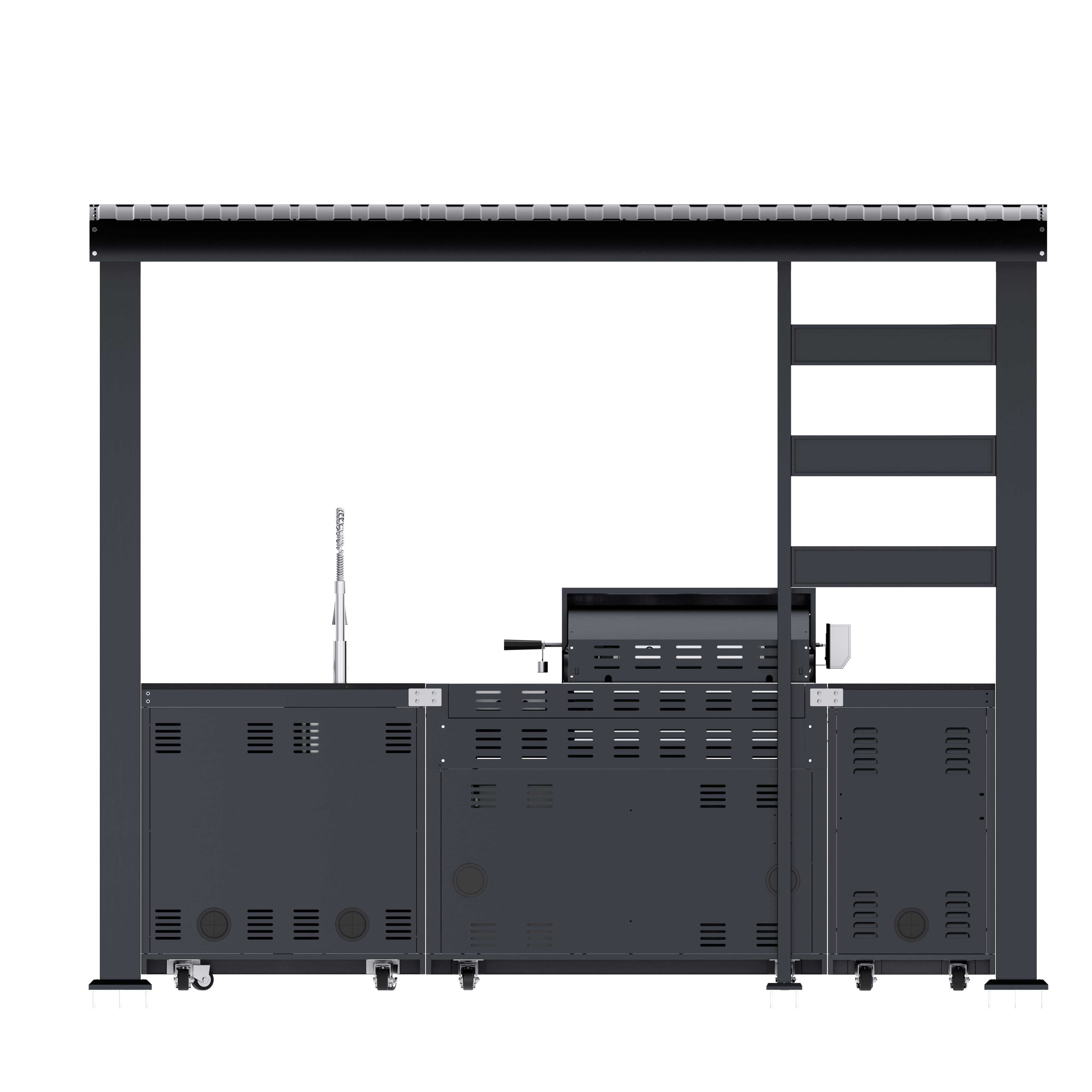 Deluxe Stainless Steel Gas Outdoor Kitchen Barbecue Island Grill