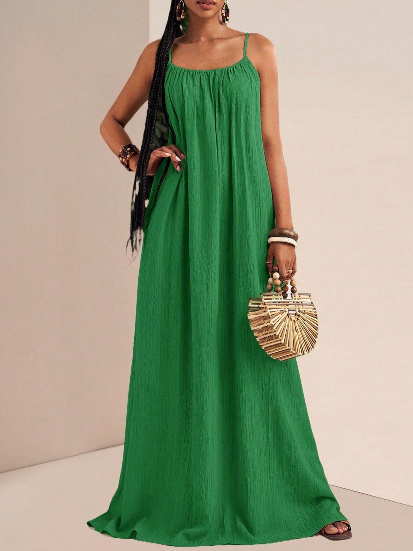 Spaghetti Strap Flowy Maxi Dress